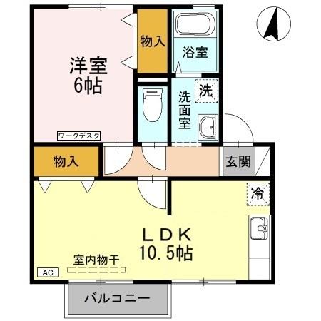 2階の間取り図
