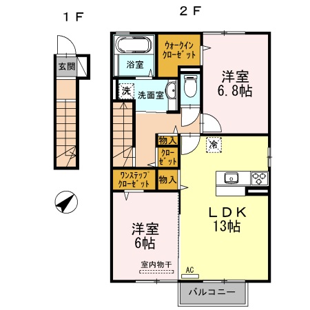 2階の間取り図