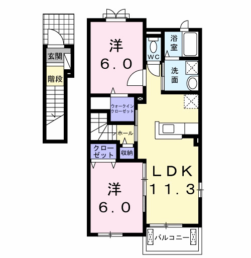 2階の間取り図