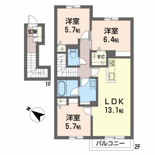 2階の間取り図