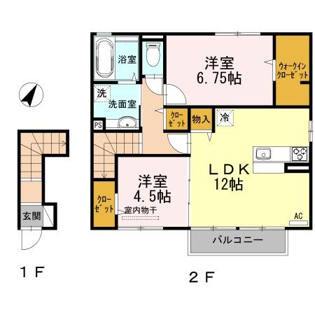 2階の間取り図