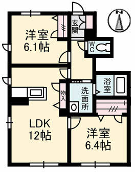 1階の間取り図
