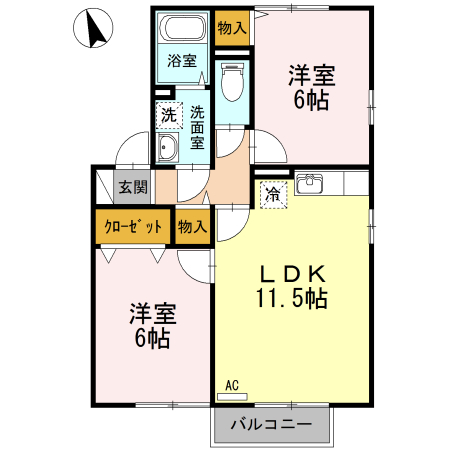 2階の間取り図