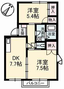 2階の間取り図