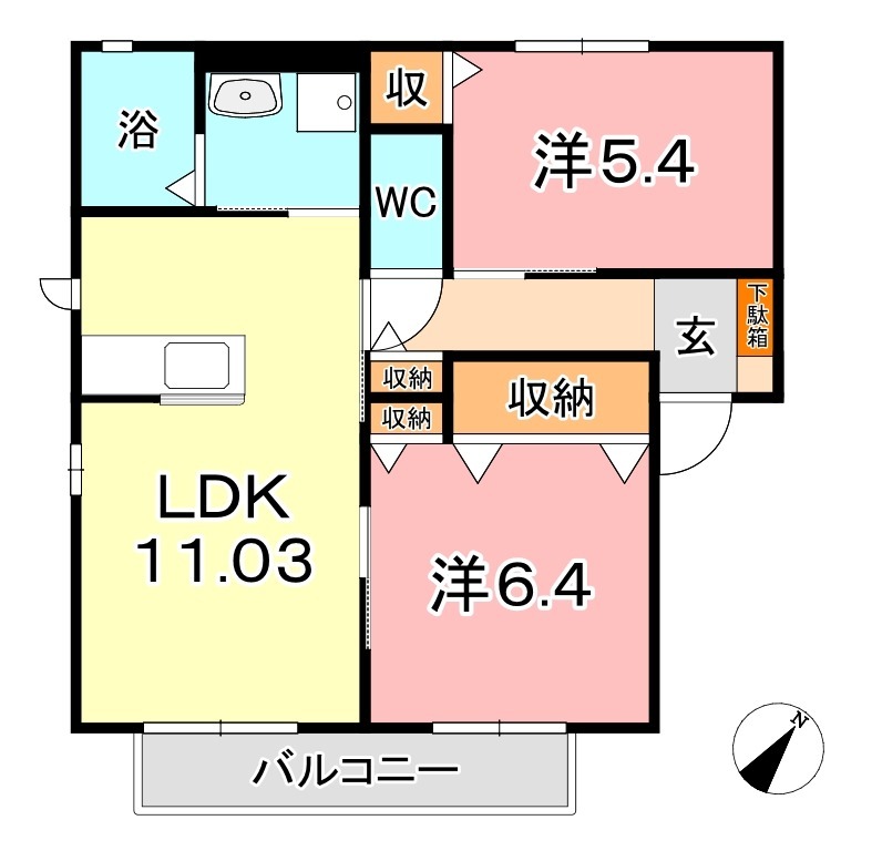 2階の間取り図