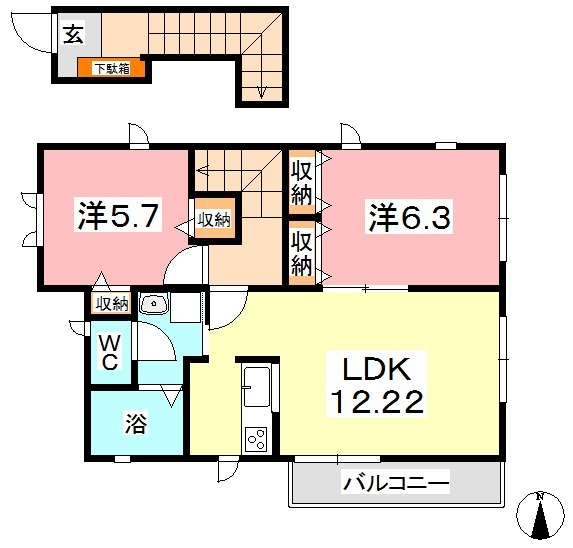 2階の間取り図