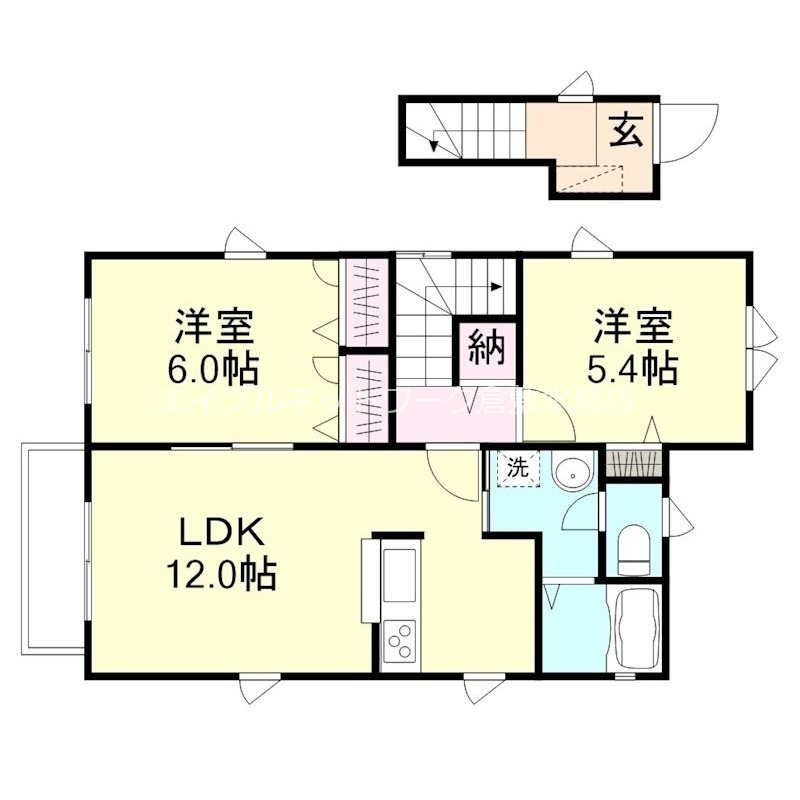 2階の間取り図
