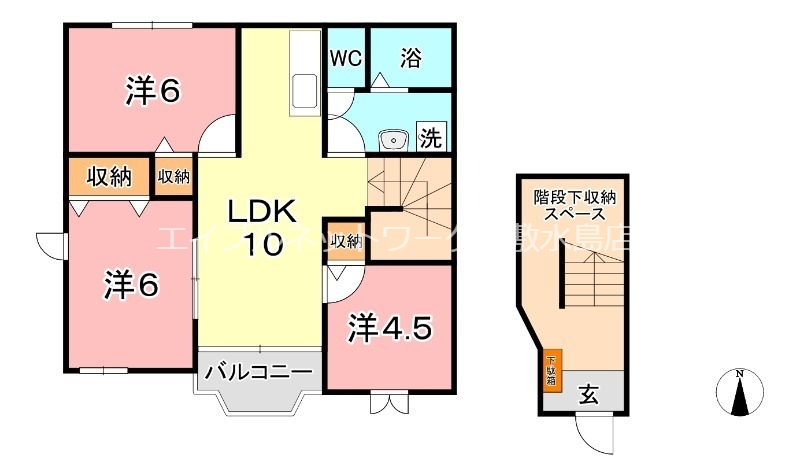 2階の間取り図