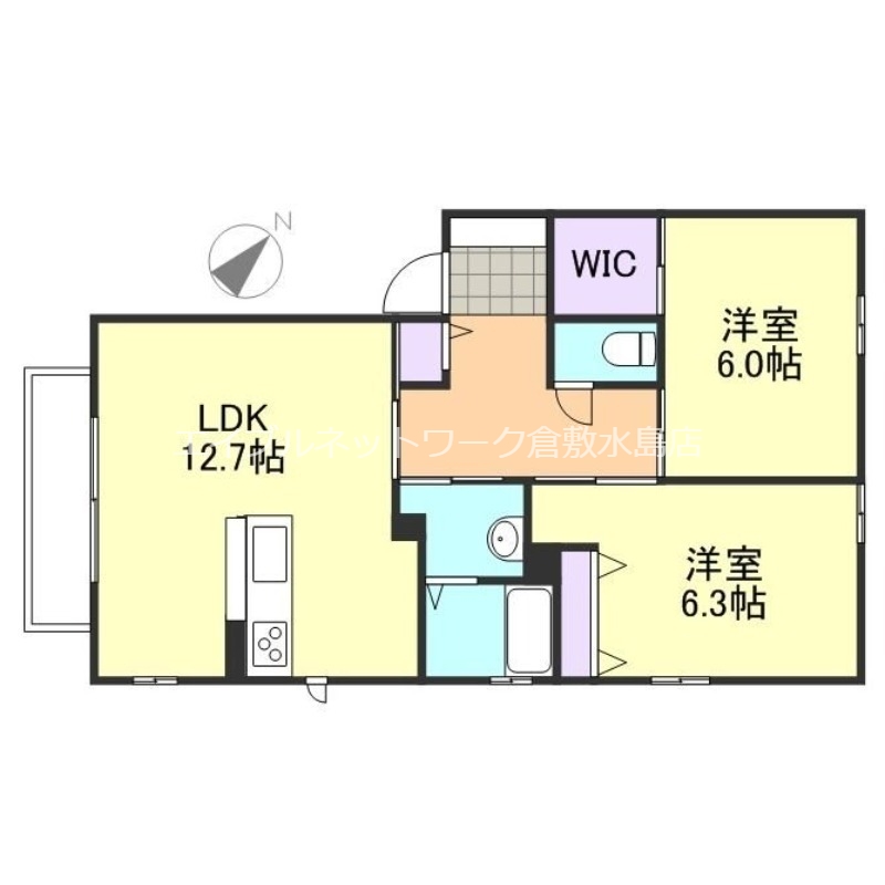 2階の間取り図