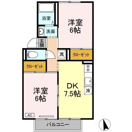 2階の間取り図