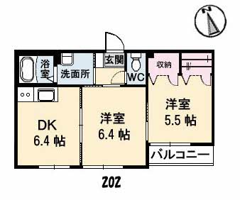 2階の間取り図