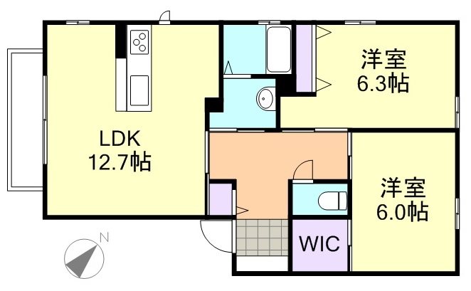 2階の間取り図