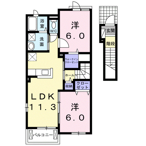 2階の間取り図