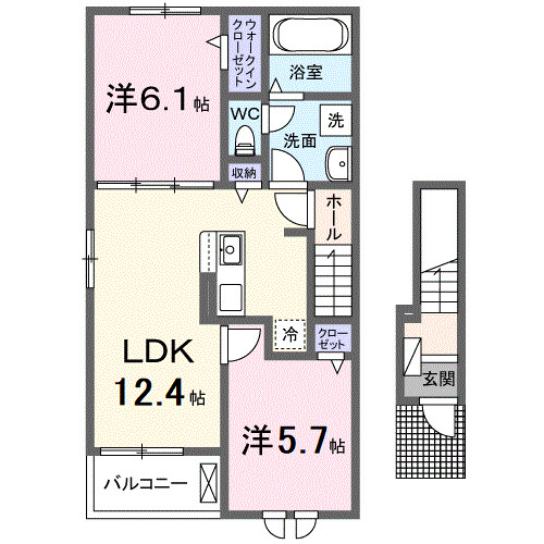 2階の間取り図