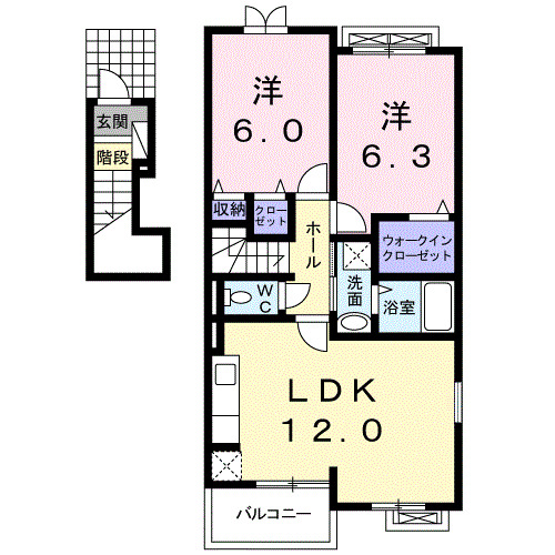 2階の間取り図