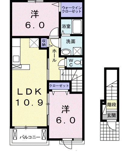 2階の間取り図