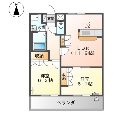 1階の間取り図