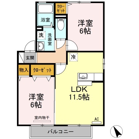 2階の間取り図