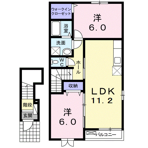 2階の間取り図