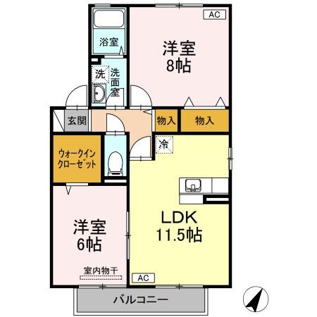 2階の間取り図