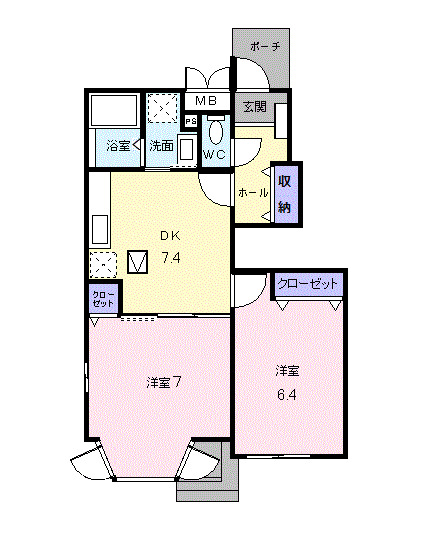 1階の間取り図
