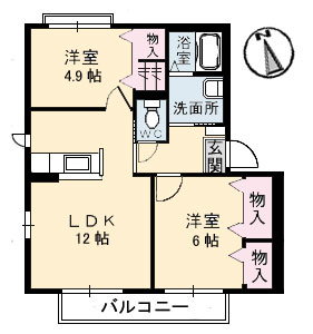 2階の間取り図