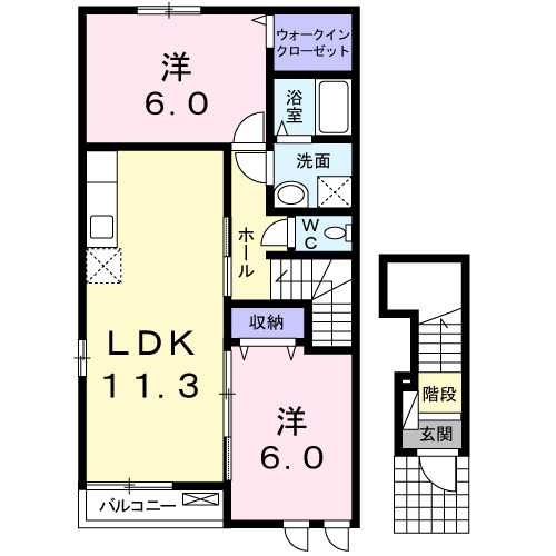2階の間取り図