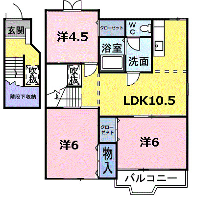 2階の間取り図