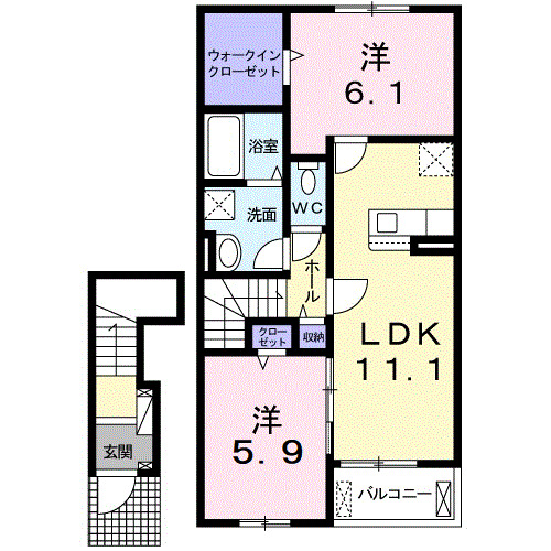 2階の間取り図