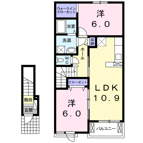 2階の間取り図
