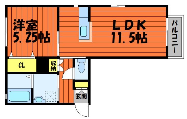 2階の間取り図