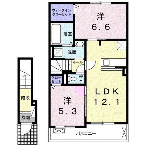 2階の間取り図