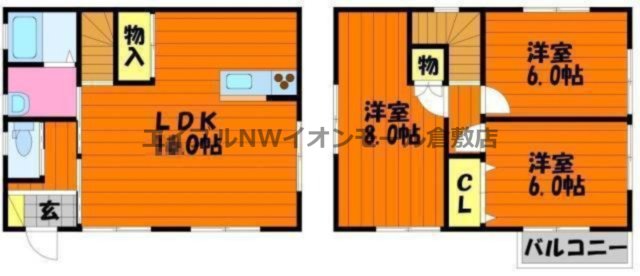 -階の間取り図