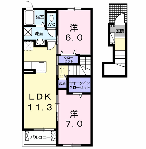 2階の間取り図
