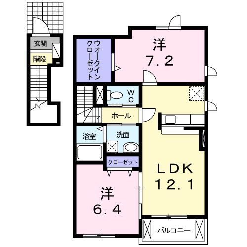 2階の間取り図