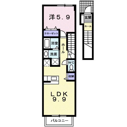 2階の間取り図