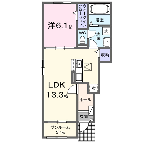 1階の間取り図