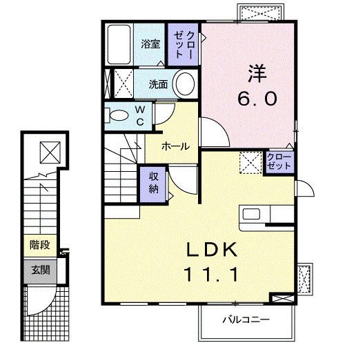 2階の間取り図
