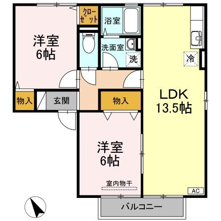 2階の間取り図