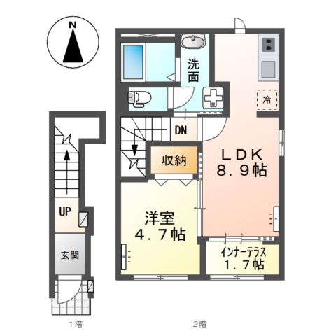 2階の間取り図