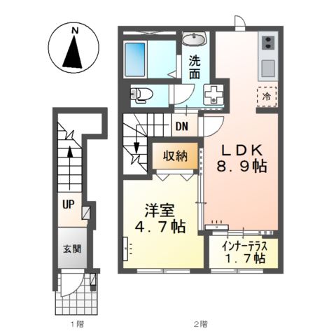 2階の間取り図