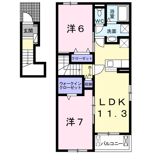 2階の間取り図