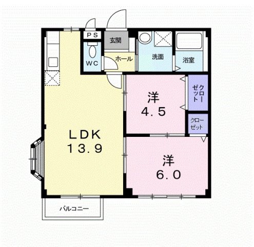 2階の間取り図