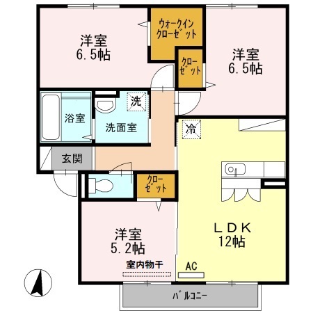 2階の間取り図