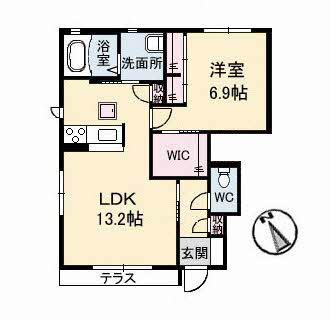 1階の間取り図