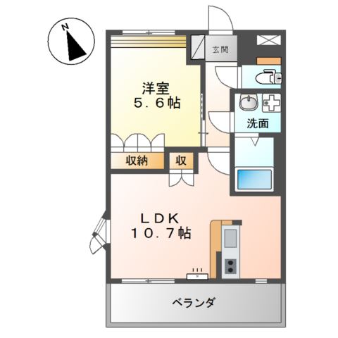 2階の間取り図