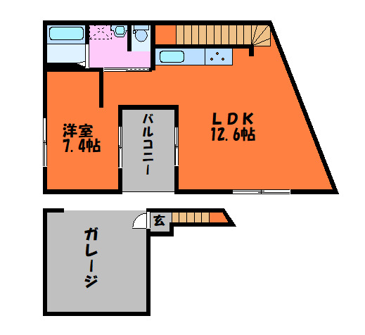 2階の間取り図