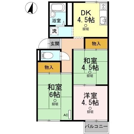 2階の間取り図