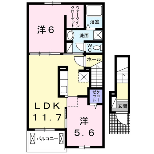 2階の間取り図