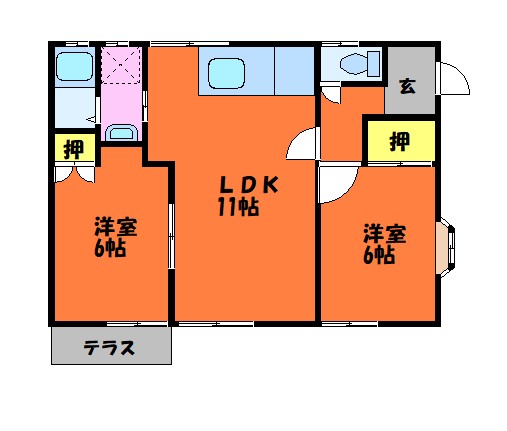 -階の間取り図